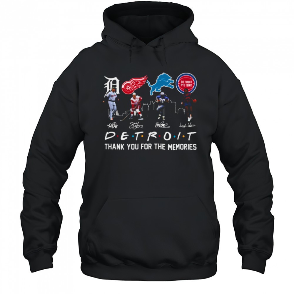 Detroit Team Sport Signature Thank You For The Memories T Shirt
