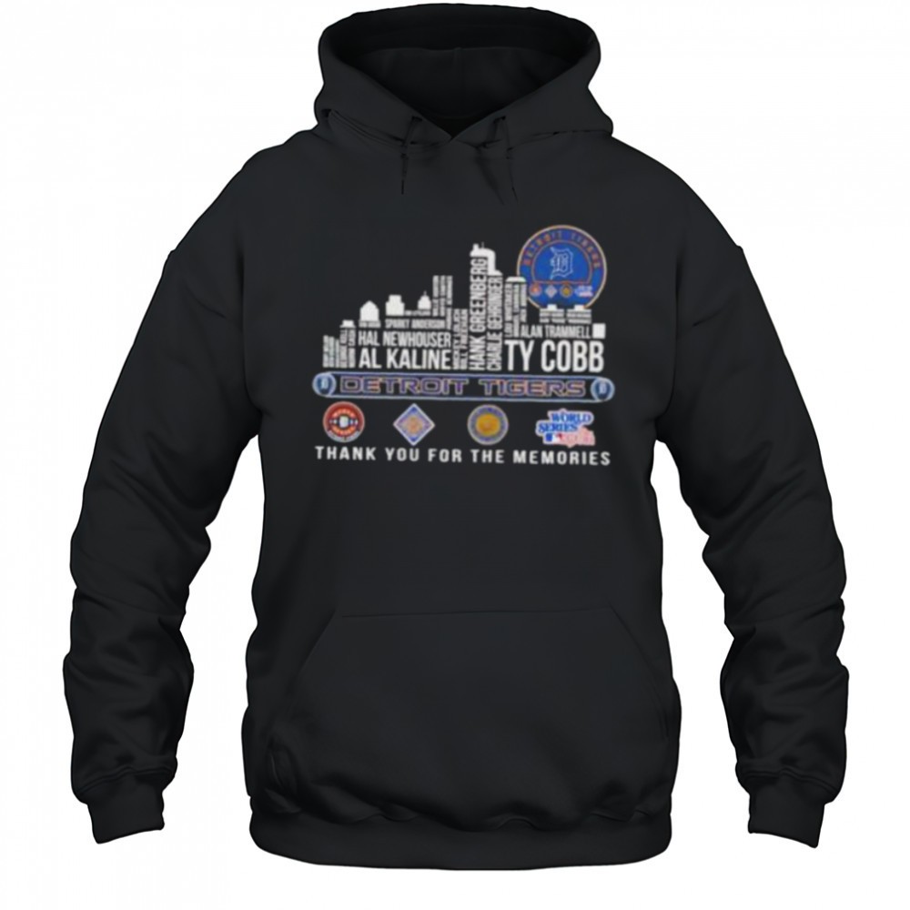 Detroit Tigers 2025 thank you for the memories players names city skyline Shirt