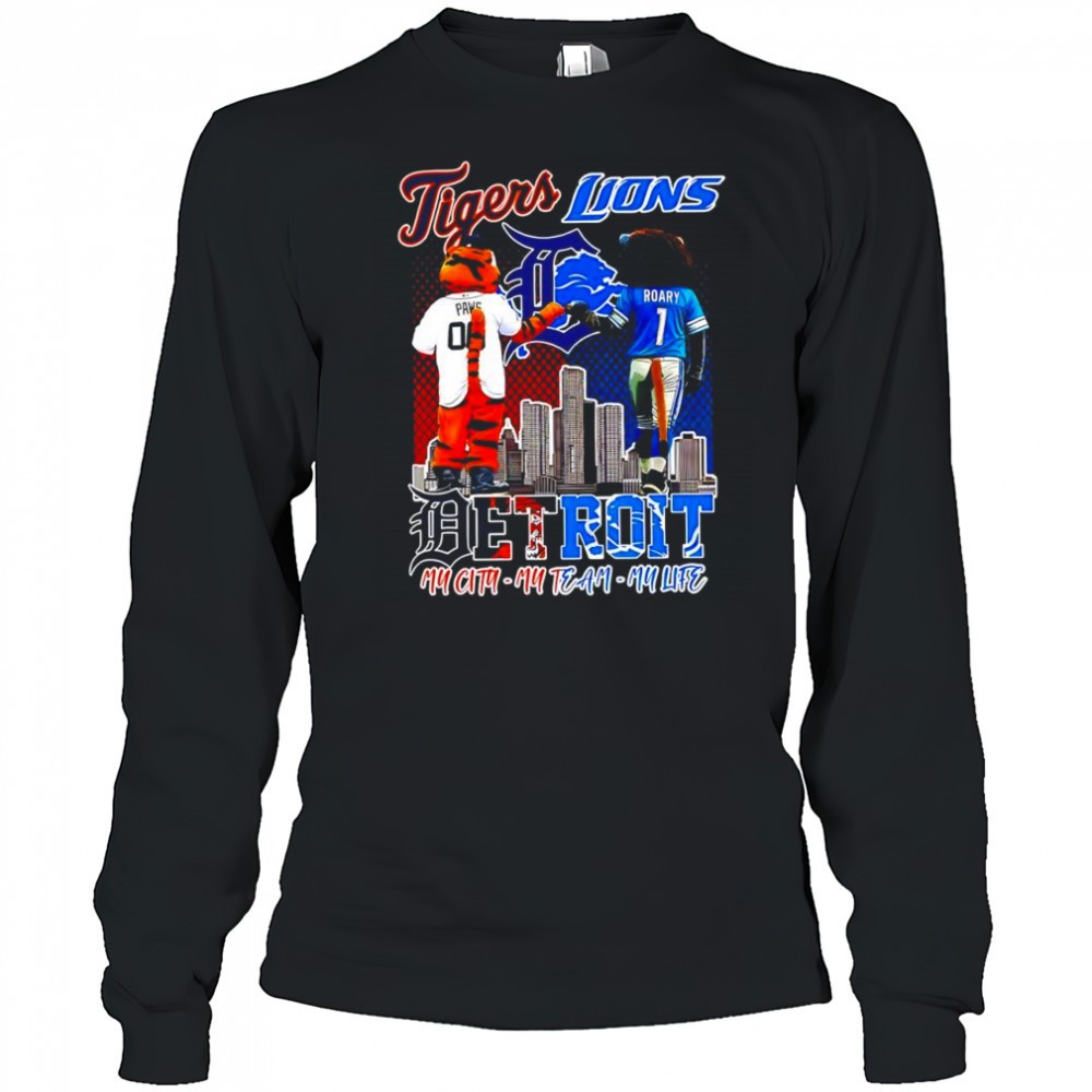 detroit-tigers-and-the-detroit-lions-mascot-my-city-my-team-my-life-shirt-y40eomo1 Detroit Tigers and the Detroit Lions mascot my city my team my life shirt