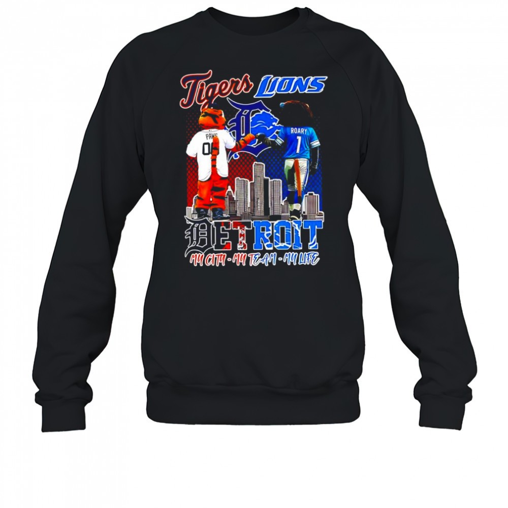 detroit-tigers-and-the-detroit-lions-mascot-my-city-my-team-my-life-shirt-y40eomo1 Detroit Tigers and the Detroit Lions mascot my city my team my life shirt