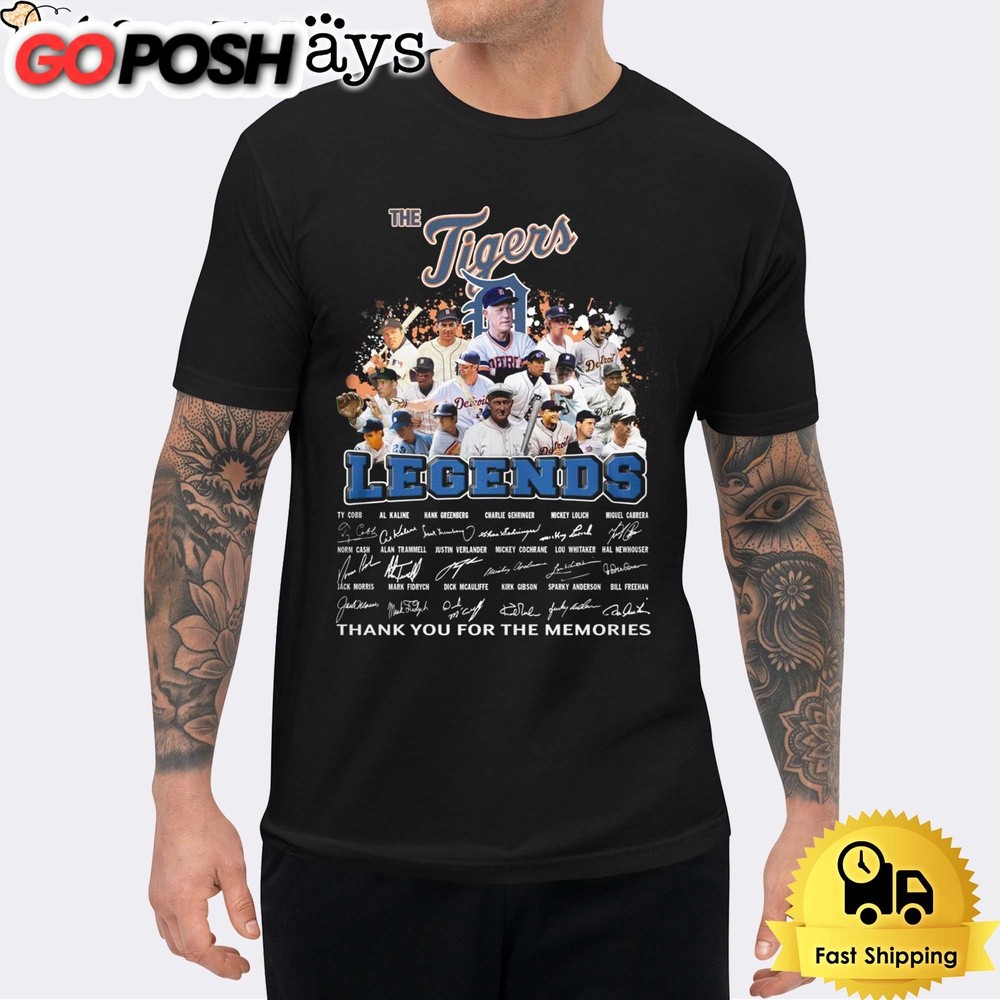 Detroit Tigers Legends Thank You For The Memories Unisex T-Shirt