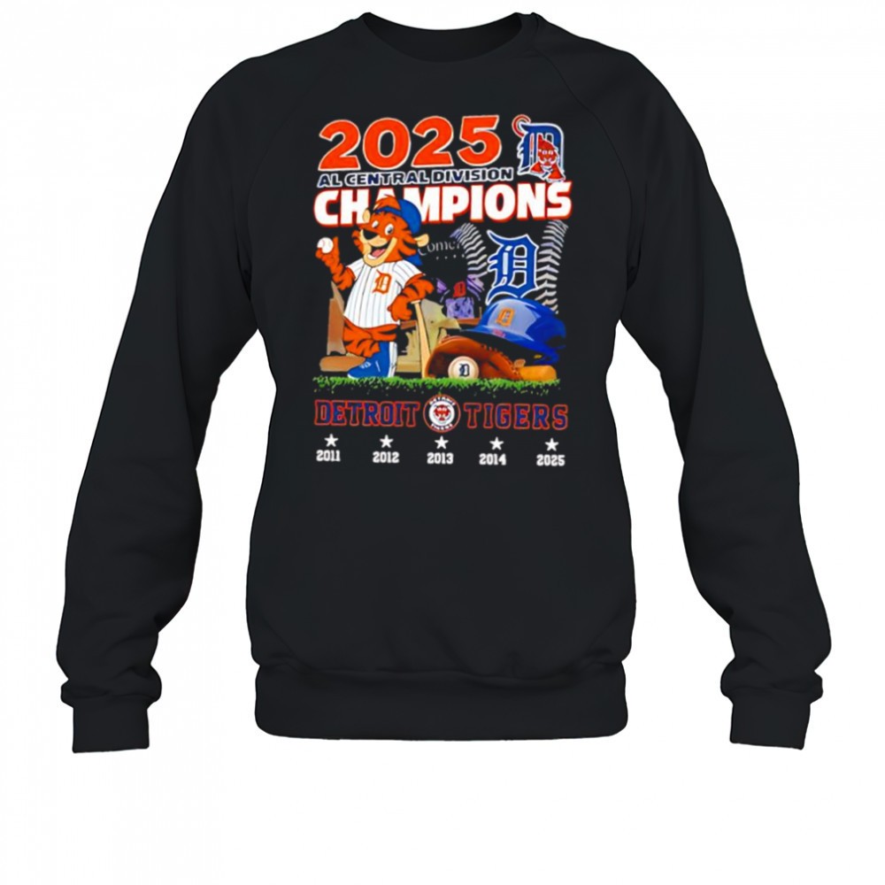 detroit-tigers-mascot-2025-al-central-division-champions-shirt-qjuixpg2 Detroit Tigers mascot 2025 AL Central Division Champions shirt