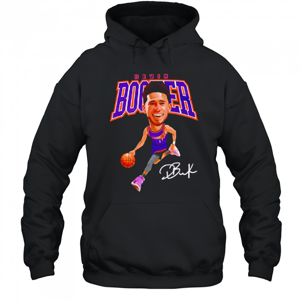Devin Booker Phoenix Suns NBA signature cartoon shirt