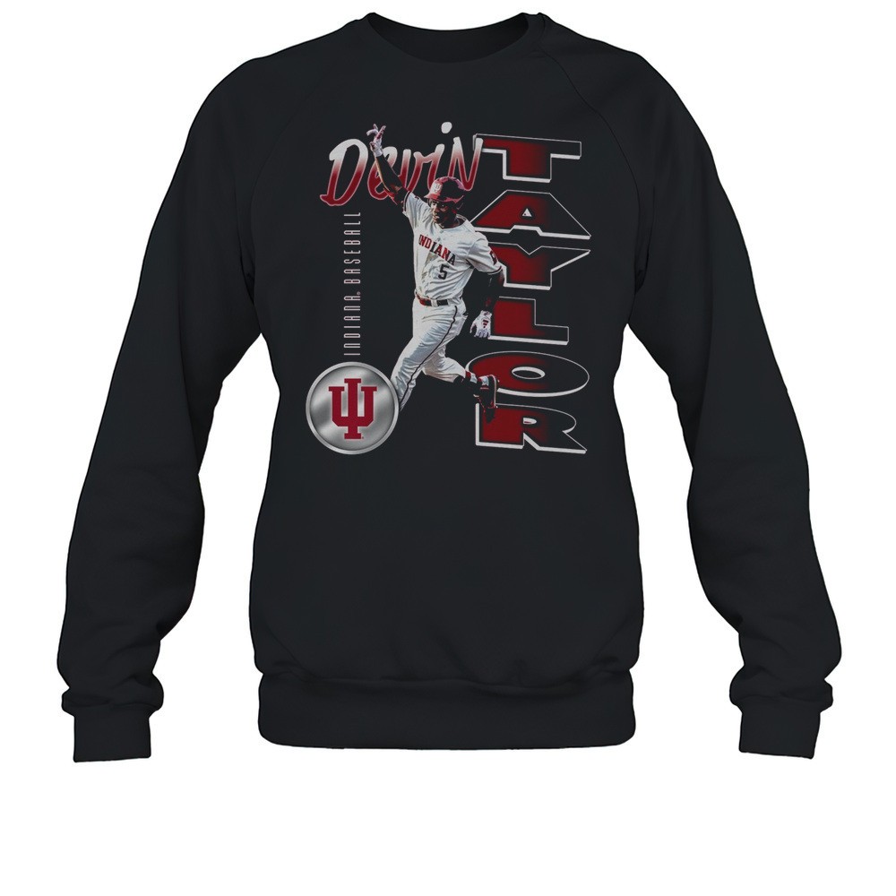 Devin Taylor Illustrated Indiana Hoosiers Baseball NCAA 2025 Graphic T-shirt