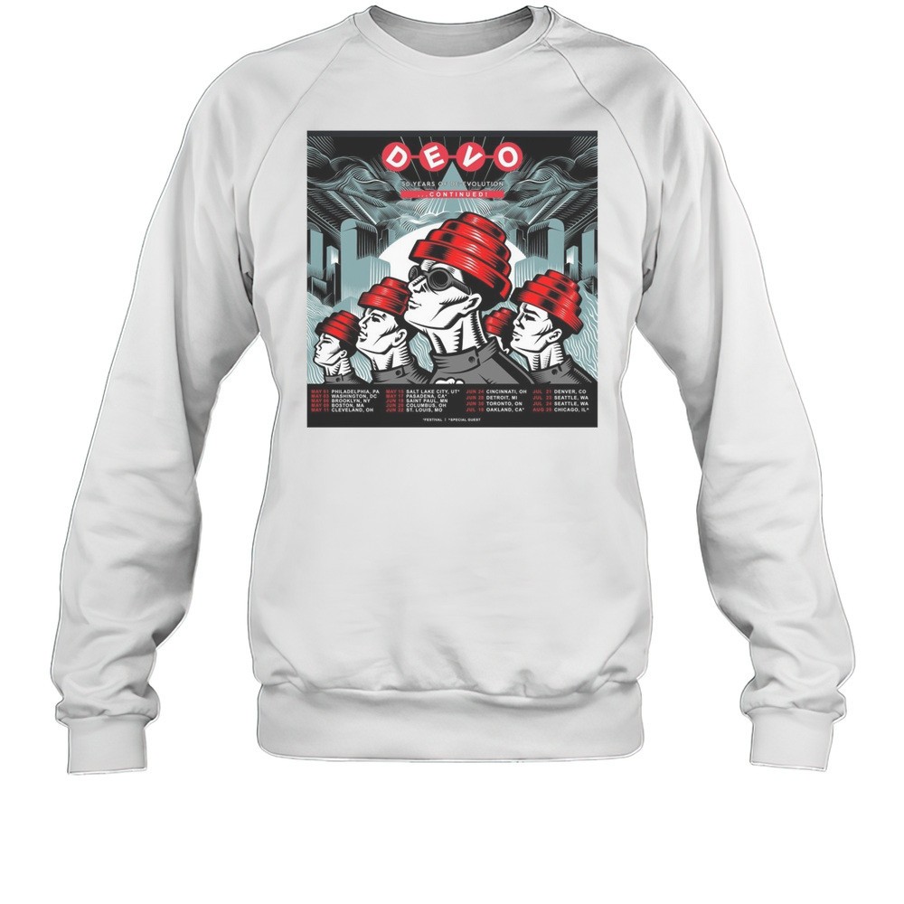 Devo 50 Years Of Devolution Continued May August 2025 May 01 Philadelphia PA May 03 Washington DC Poster T-shirt