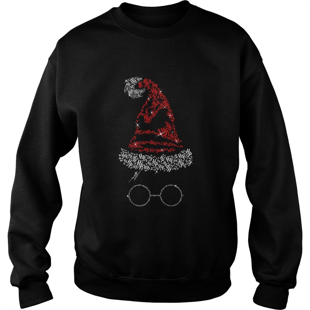 Diamond Christmas hat Harry Potter shirt