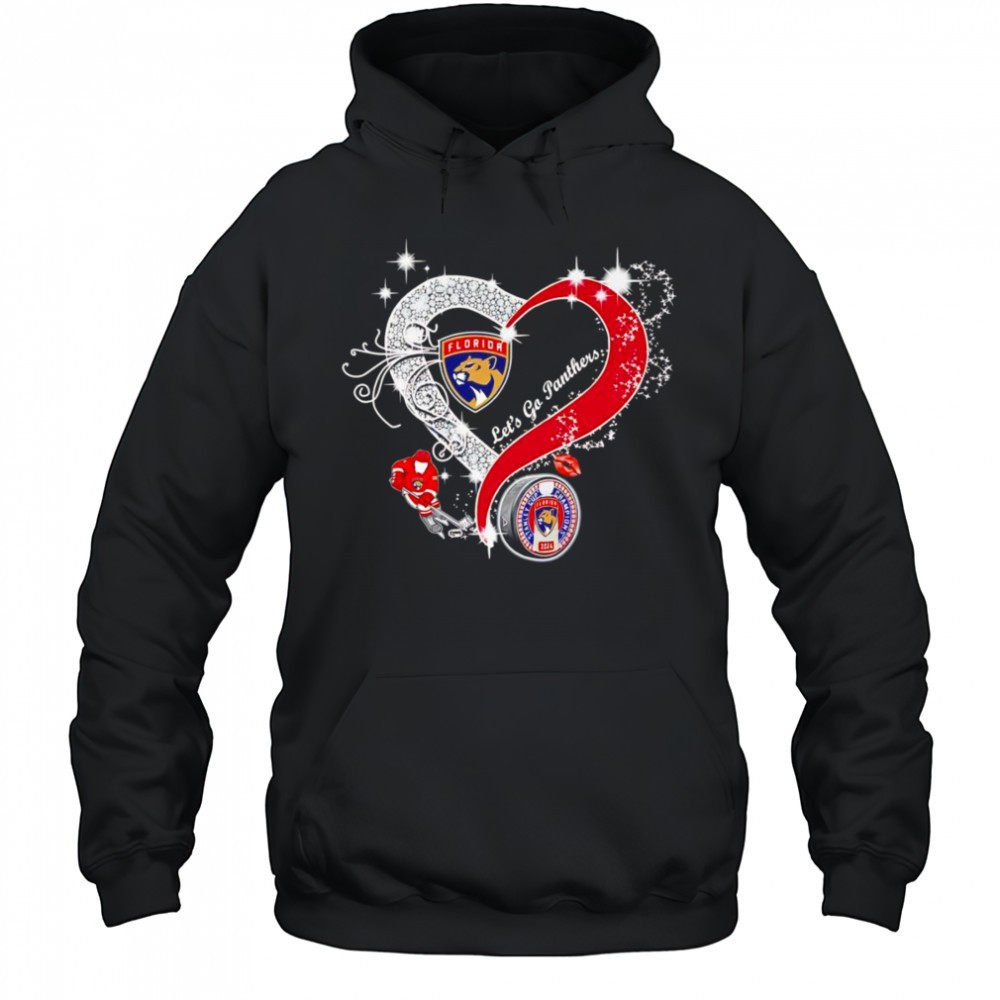 Diamond heart lets go Florida Panthers shirt