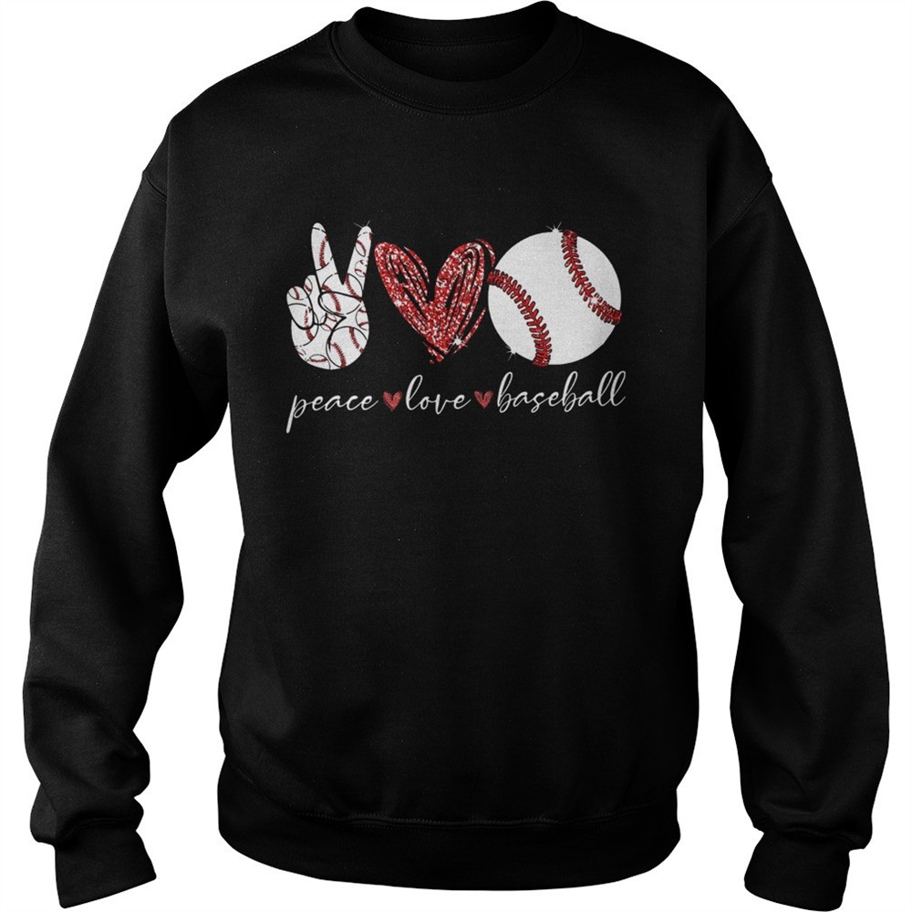 Diamond Peace Love Baseball shirt