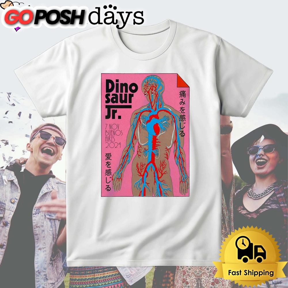 Dinosaur Jr Tour C Art Media Buenos Aires, Argentina Nov 7 2024 T Shirt