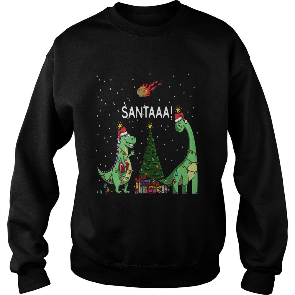 Dinosaur Santa Christmas Tree shirt