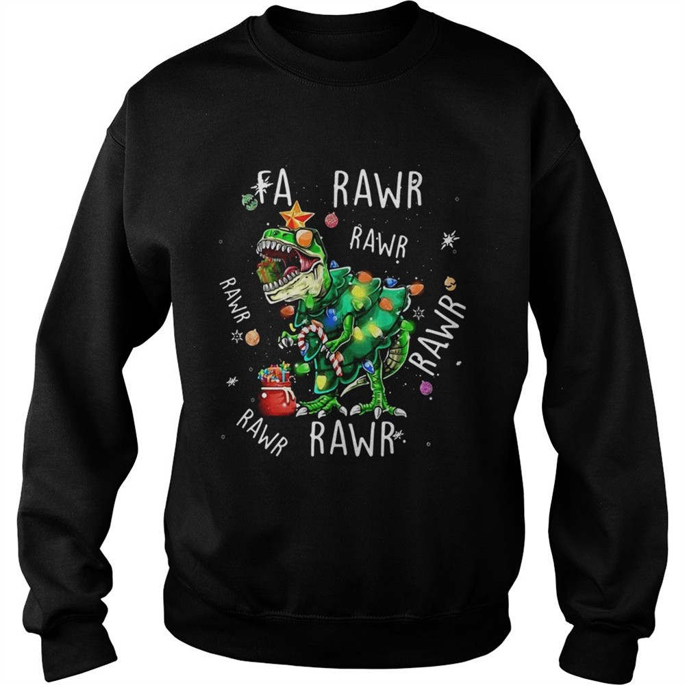 Dinosaur T Rex Fa Pawr Christmas shirt
