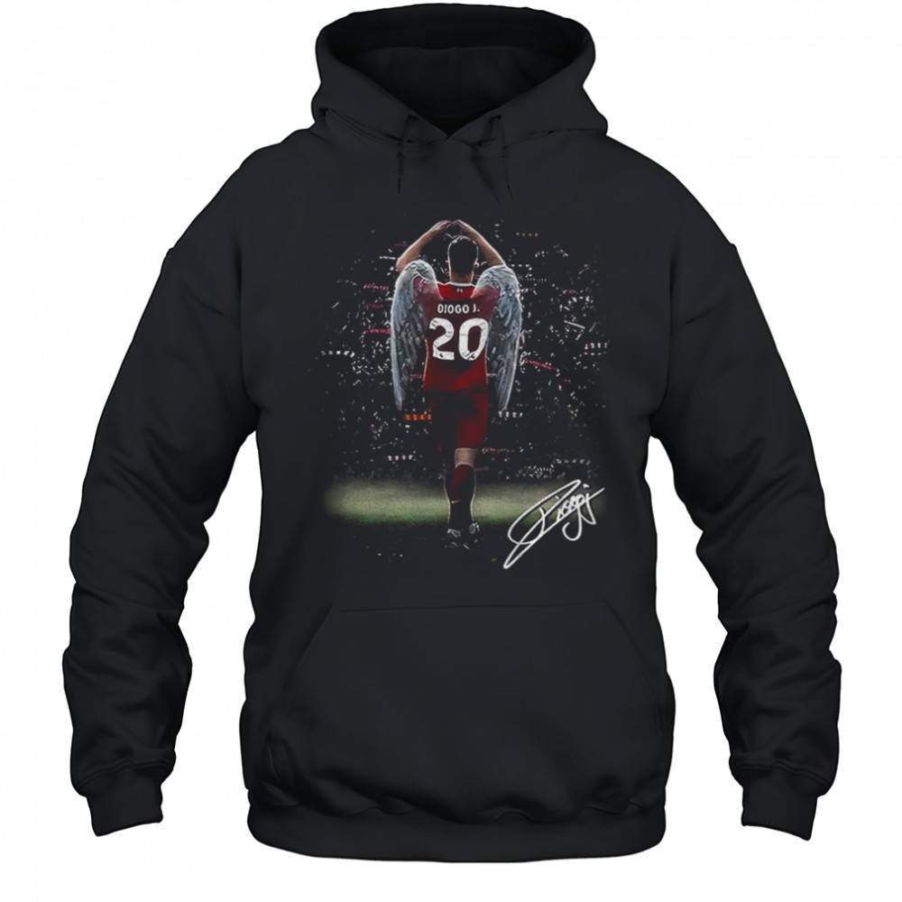 Diogo Jota angel love hand sign LiverPool FC 2025 signature shirt