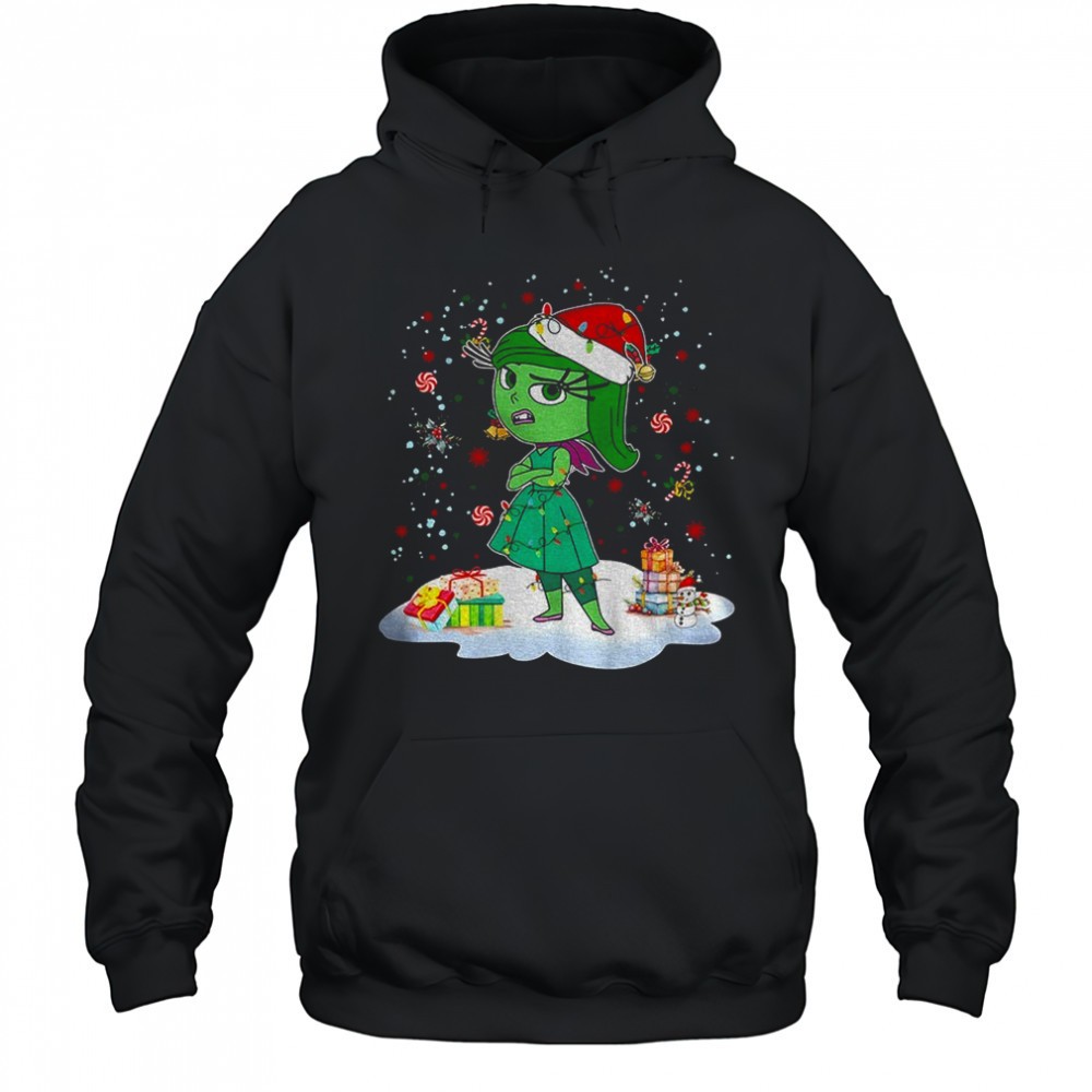 Disgust inside out disney anxiety ennui joy fear xmas light Merry Christmas shirt