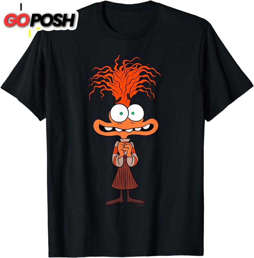 Disney and Pixars Inside Out 2 Toony Colors Emotion Anxiety T- Shirt