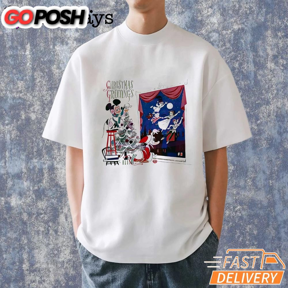disney-christmas-mickey-donald-duck-peter-pan-t-shirt-prt60l7e Disney Christmas Mickey Donald Duck Peter Pan T-Shirt