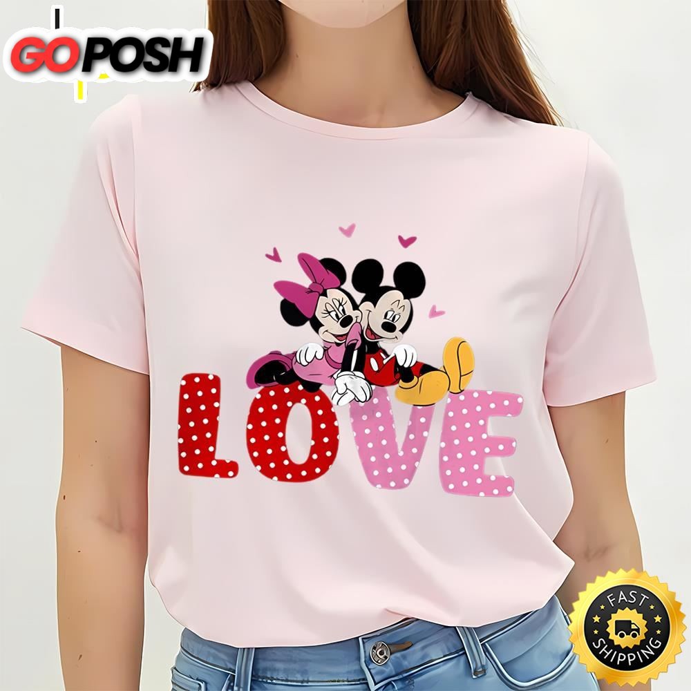Disney Mickey And Minnie Valentines Love Shirt