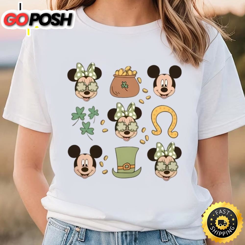 Disney Mickey Minnie St Patricks Day Shirt