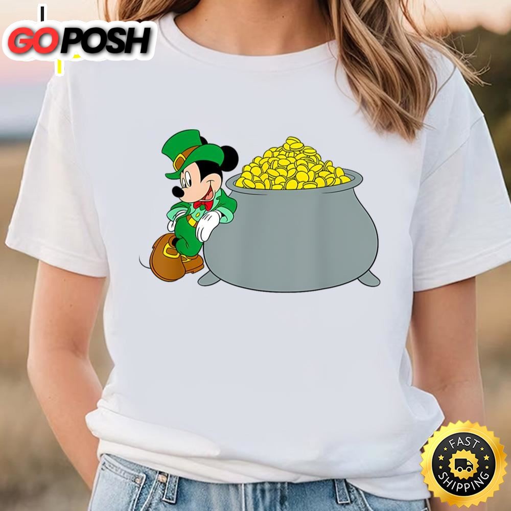 Disney Mickey Mouse St. Patricks Day Pot Of Gold T-Shirt