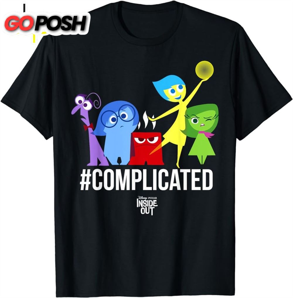 Disney Pixar Inside Out Complicated Emotions Group Shot T-Shirt