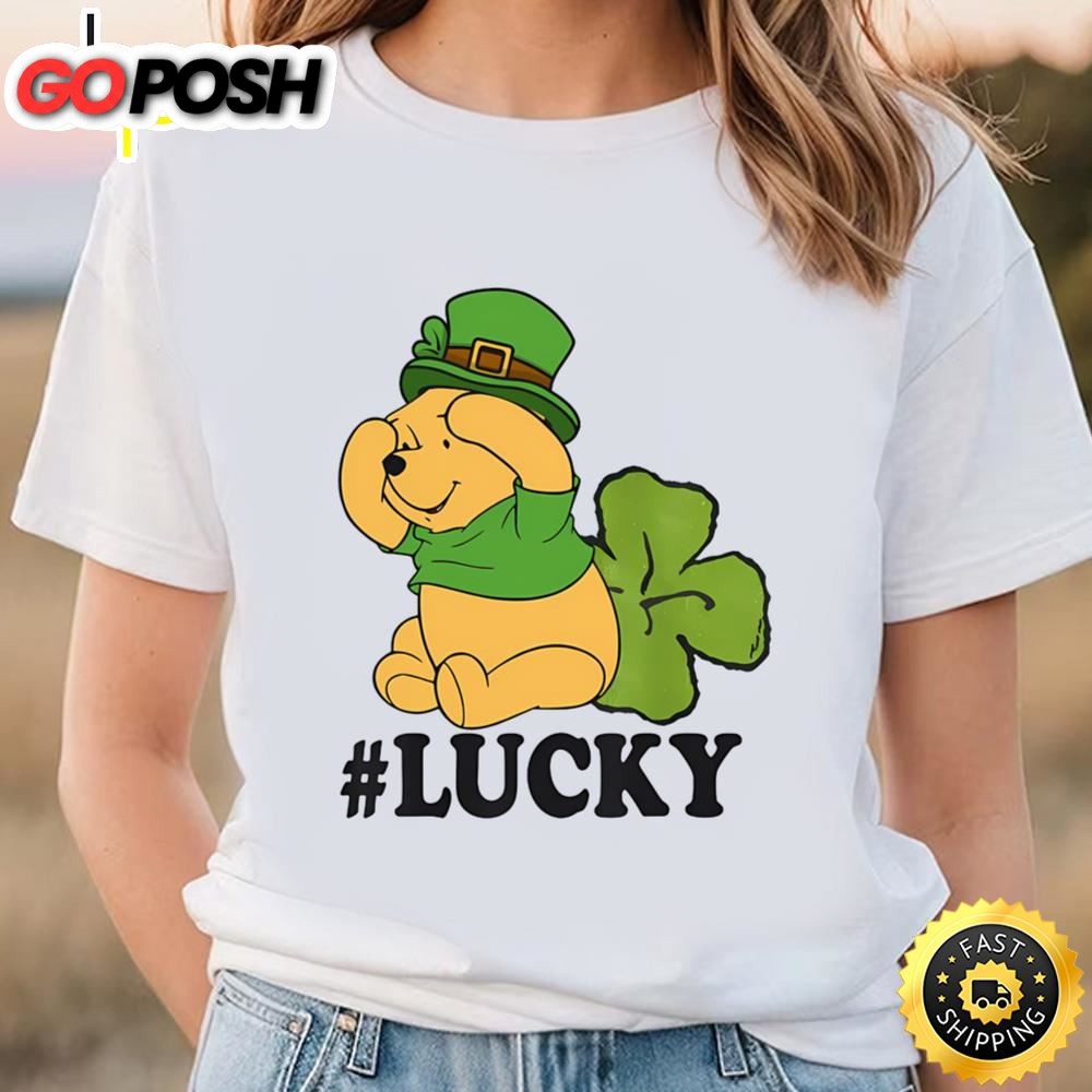 Disney Pooh Winnie The Lucky Shamrock St. Patricks Day Shirt