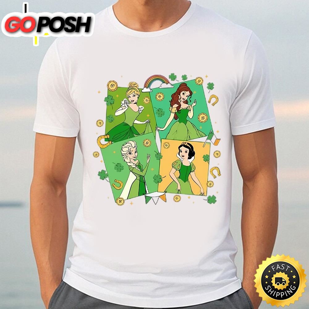 Disney Princess Happy St. Patricks Day Shirt, Disney Balloons…