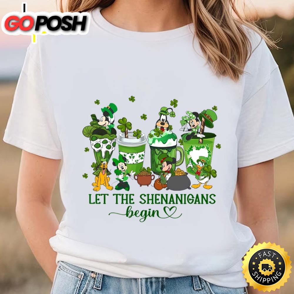 Disney St Patricks Day Shamrock Mickey And Friends T-Shirt
