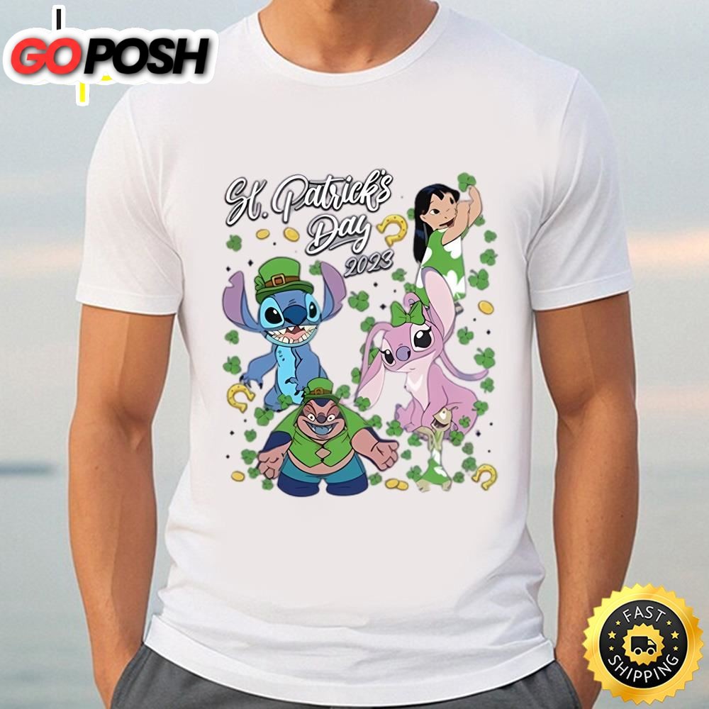Disney Stitch Shamrock Family St Patricks Day Shirt