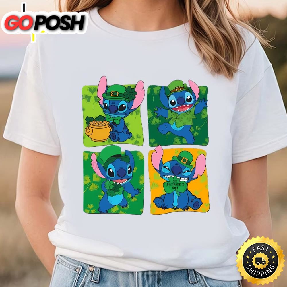 Disney Stitch St. Patricks Day Irish Shamrock Shirt