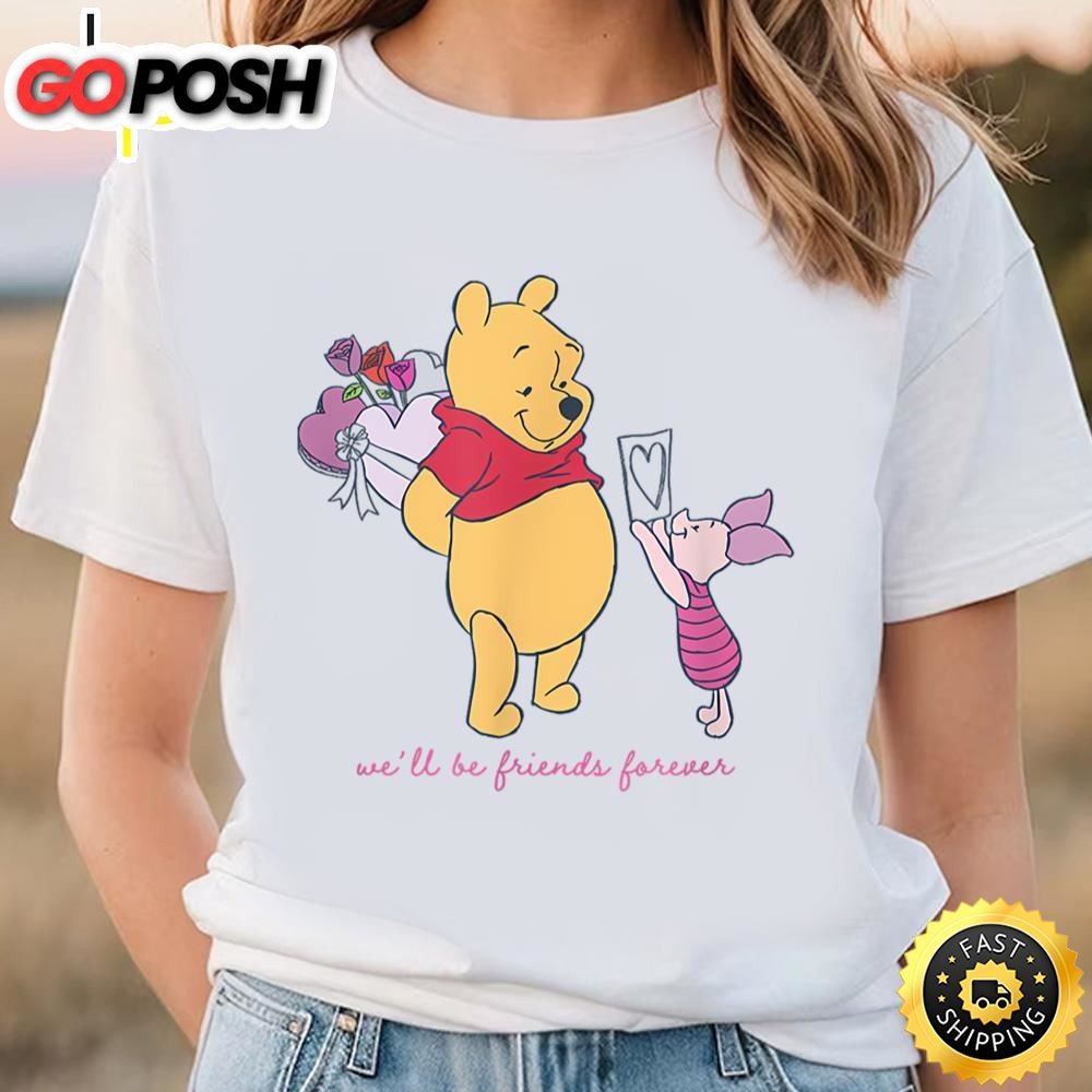 Disney Winnie The Pooh Valentines Day Friends Forever T-Shirt