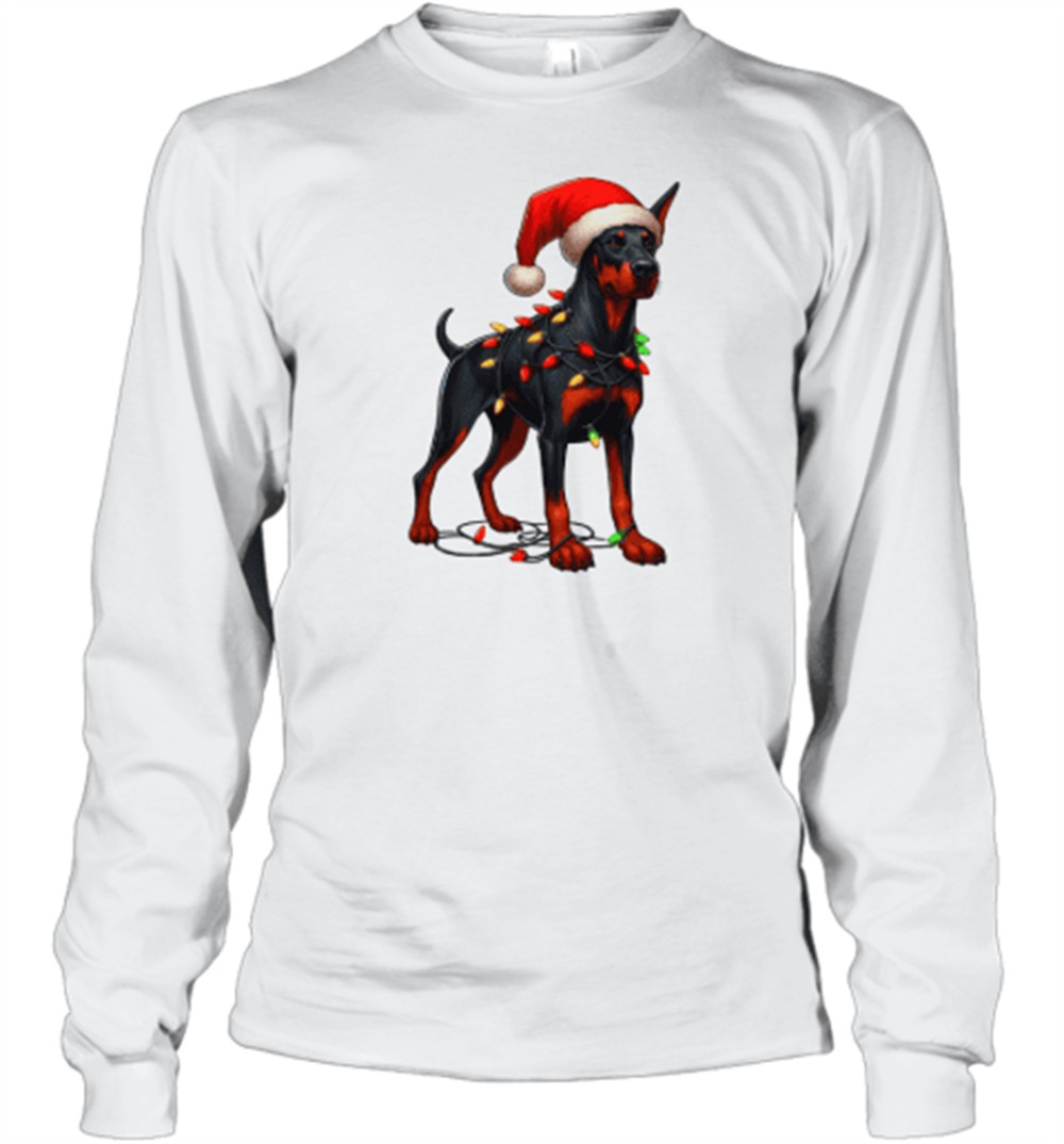 dobermann-dog-christmas-t-shirt-86hbngfb Dobermann Dog Christmas T-Shirt