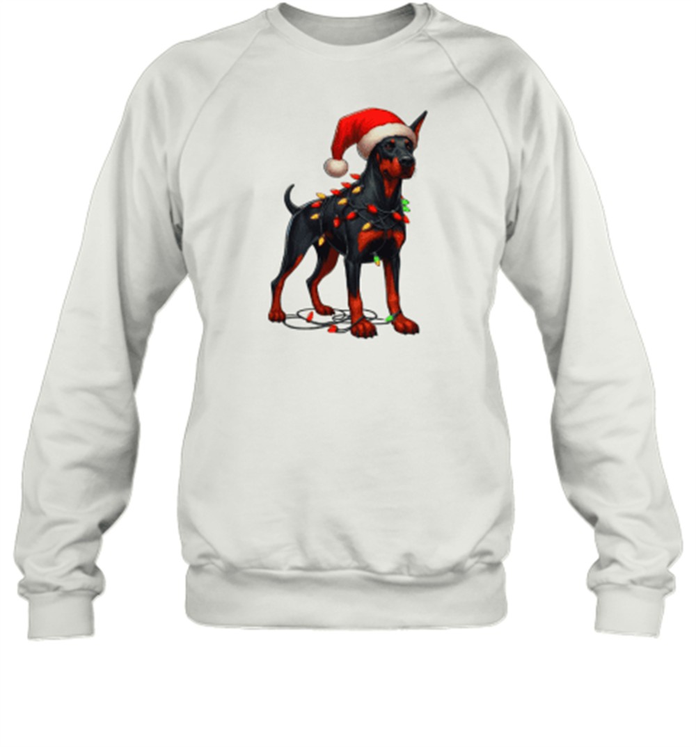 dobermann-dog-christmas-t-shirt-86hbngfb Dobermann Dog Christmas T-Shirt