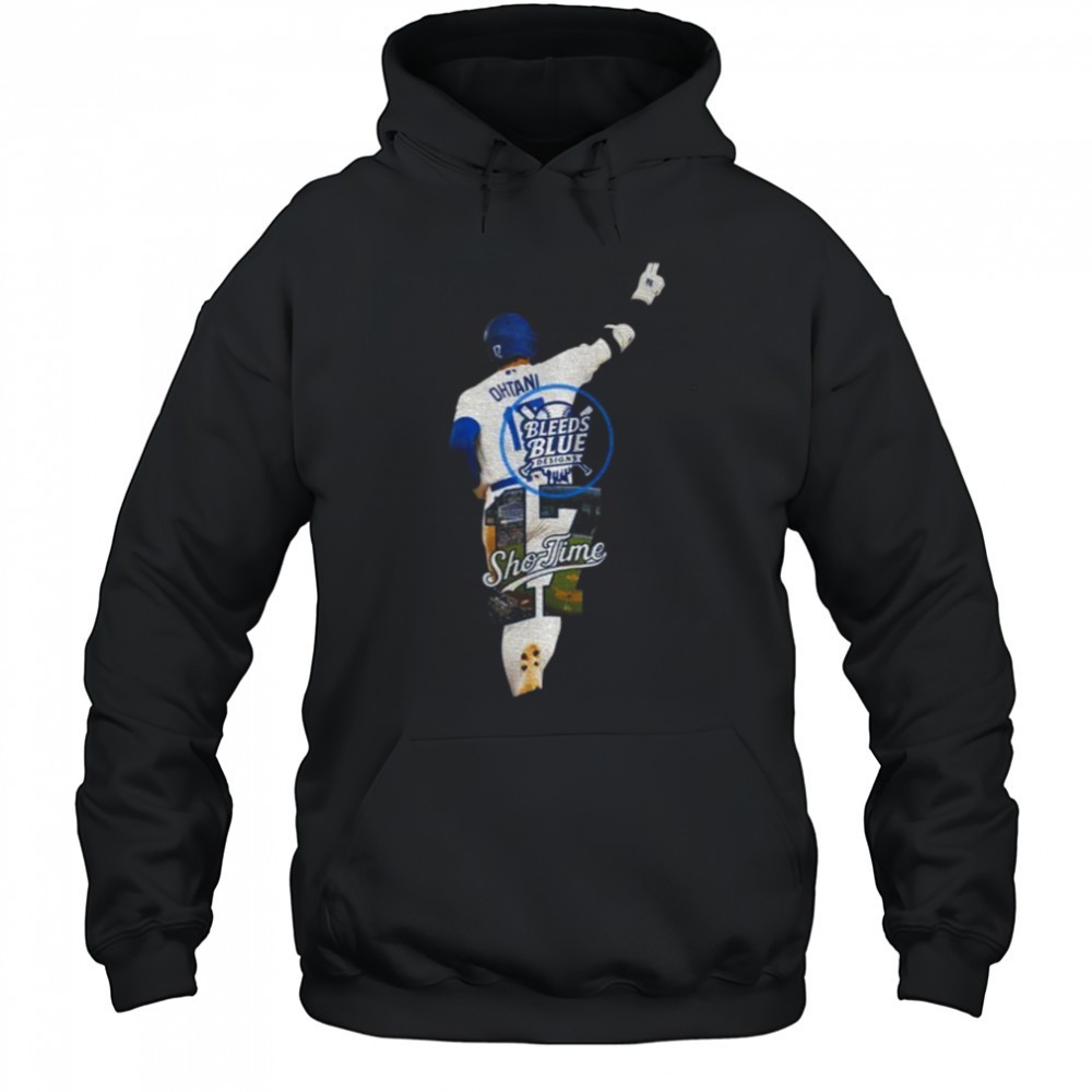 Dodgers Shohei Ohtani Sho-Time bleeds blue shirt