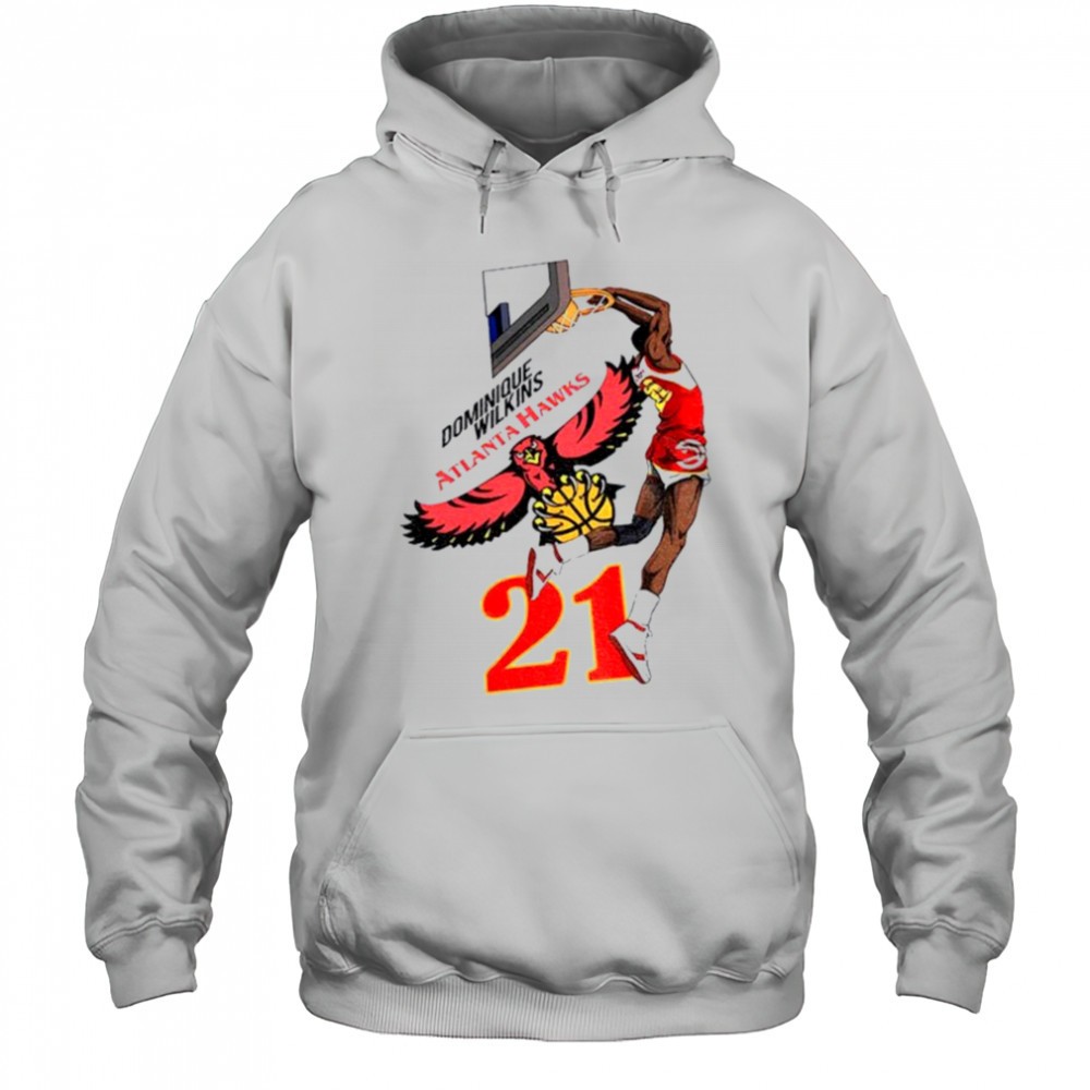 Dominique Wilkins 21 Atlanta Hawks NBA Player Basketball shirt