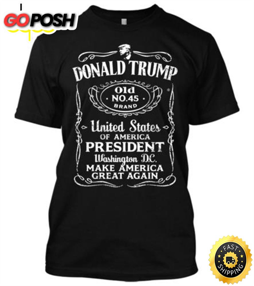 Donald Trump Old No 45 Brand New Mens Shirt America President Maga Washington New Men T-shirt