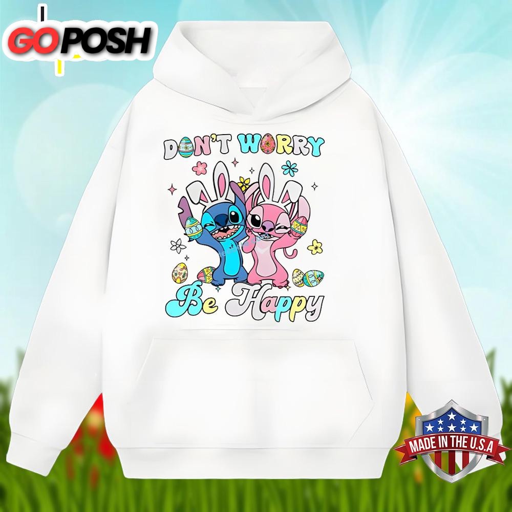dont-worry-be-happy-with-stitch-and-angel-easter-graphic-shirt-l2z1nw5i Dont Worry Be Happy With Stitch And Angel Easter Graphic Shirt