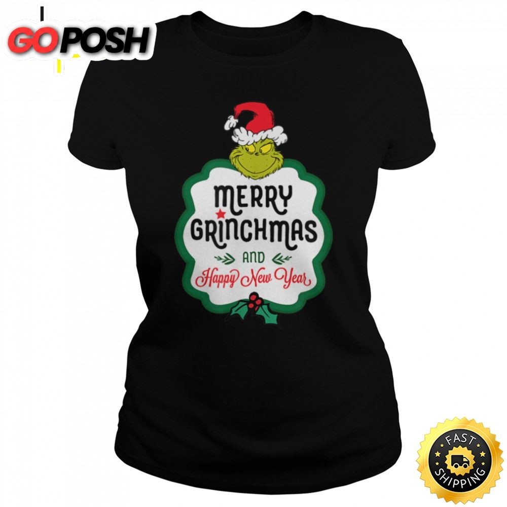 Dr. Seuss Grinch Happy New Year Unisex Basic T-shirt