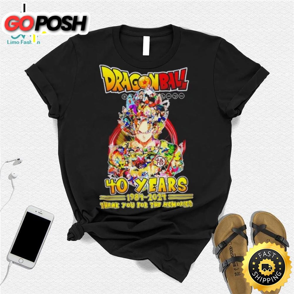 Dragon Ball 40 Years 1984 2025 Thank You For The Memories T Shirt