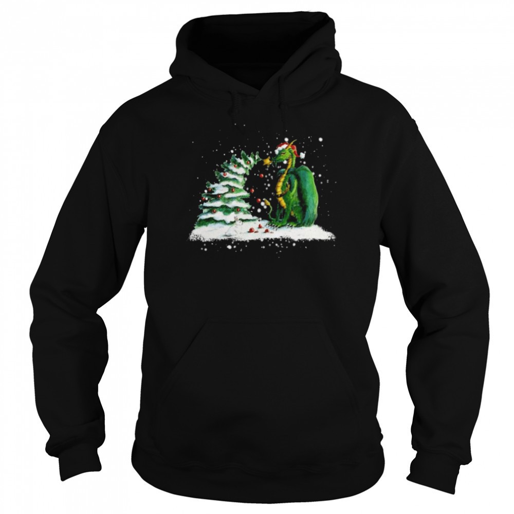 Dragon Play With Tree Snow Christmas shirt