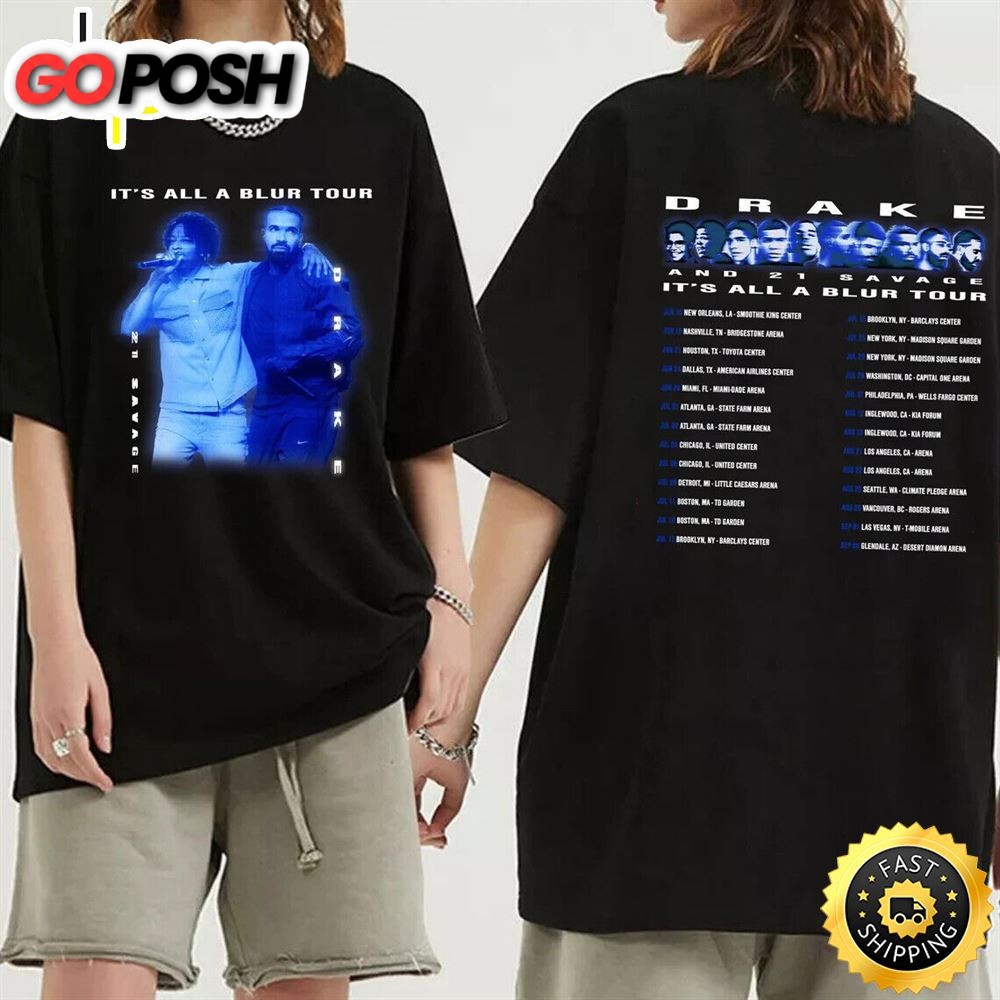 Drake 21 Savage Tour Rescheduled Drake Its All A Blur Tour 2023 T-Shirt