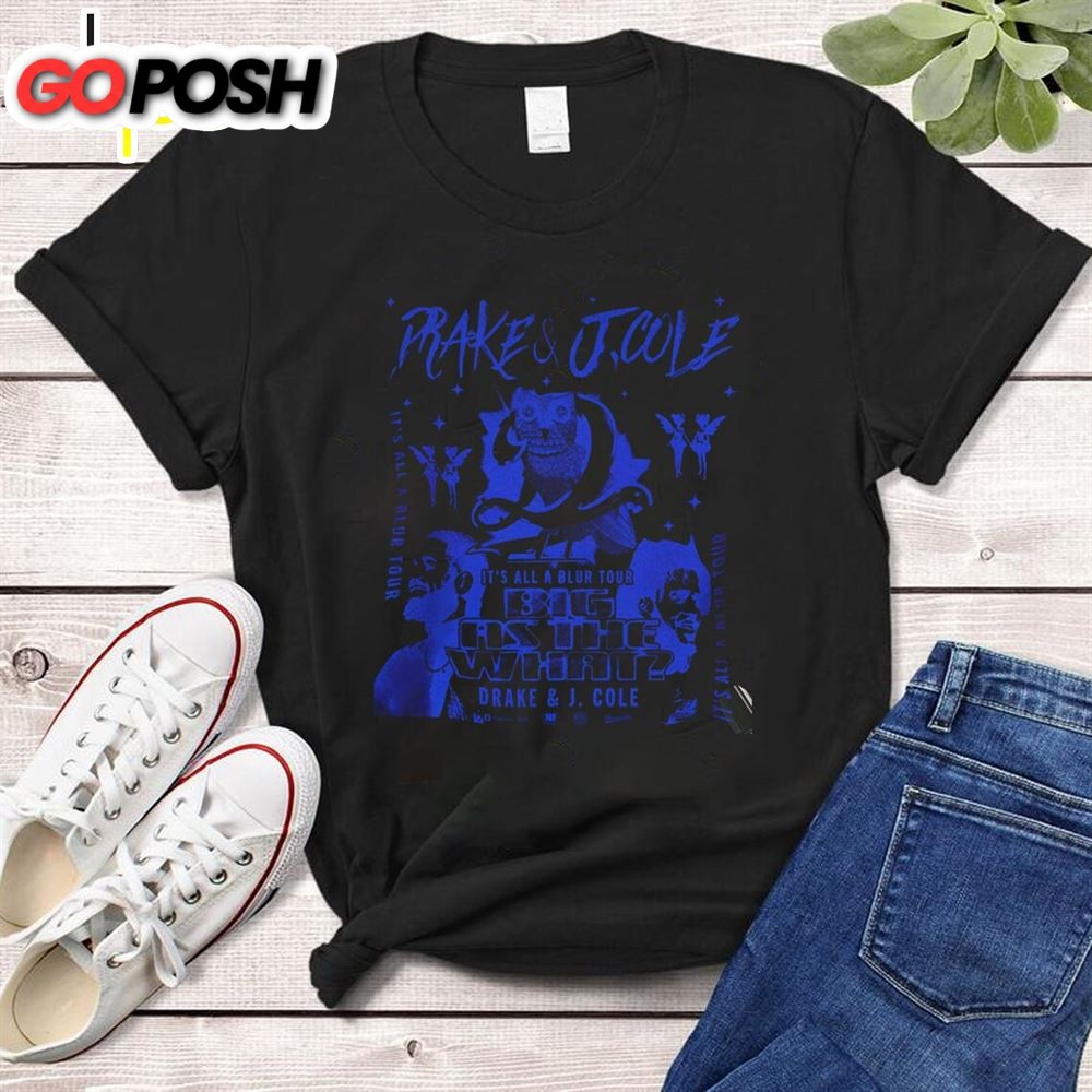 Drake J Cole Big As The What Tour 90s Rap Shirt, Bootleg Vintage Its All Blur Tour Shirt