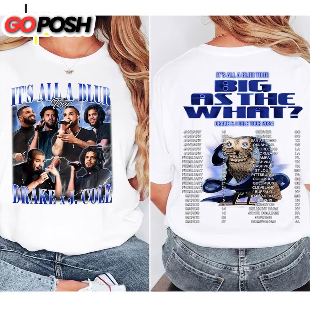 Drake J Cole It’s All Blur Tour 2024 T-shirt