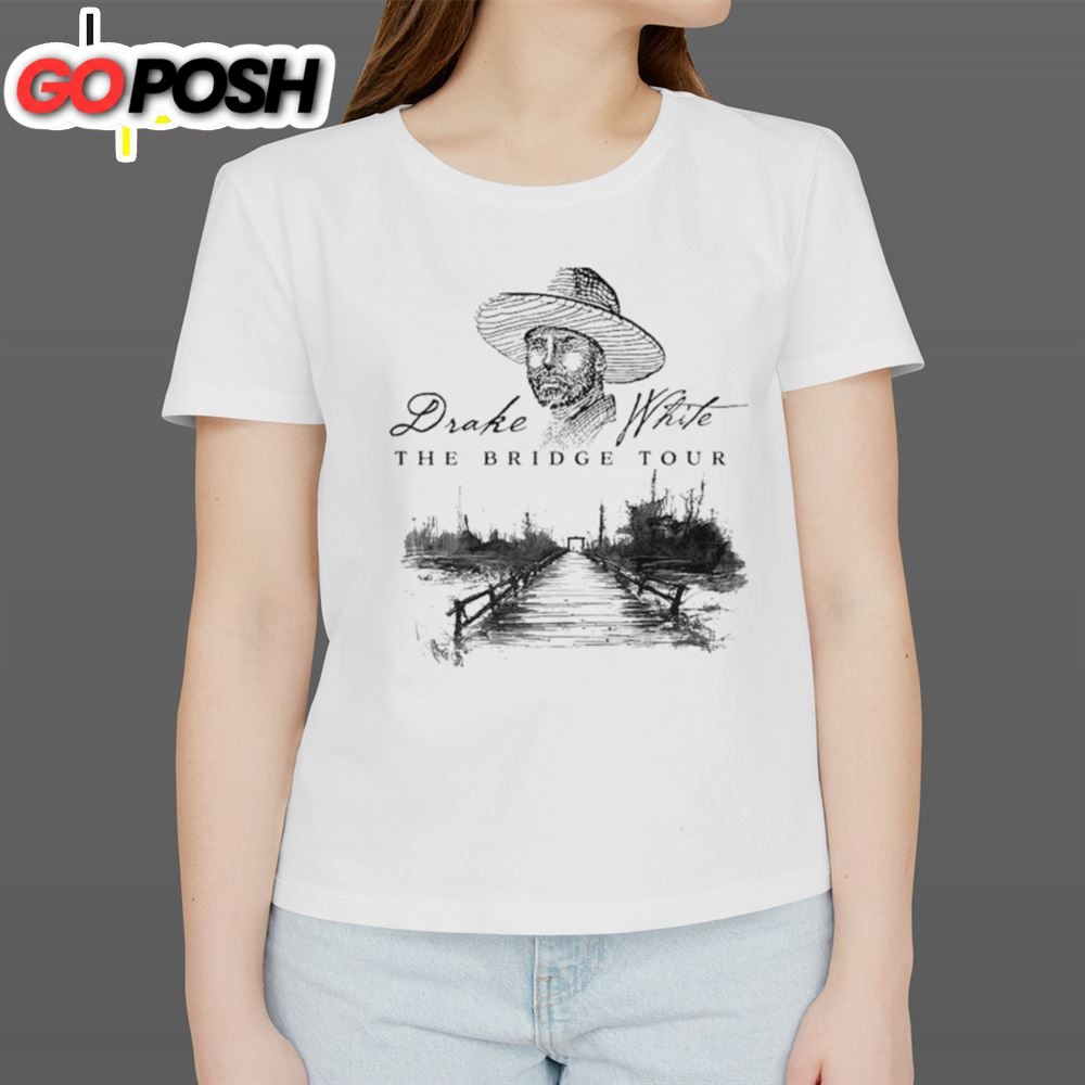 DRAKE WHITE 2025 THE BRIDGE TOUR T-SHIRT