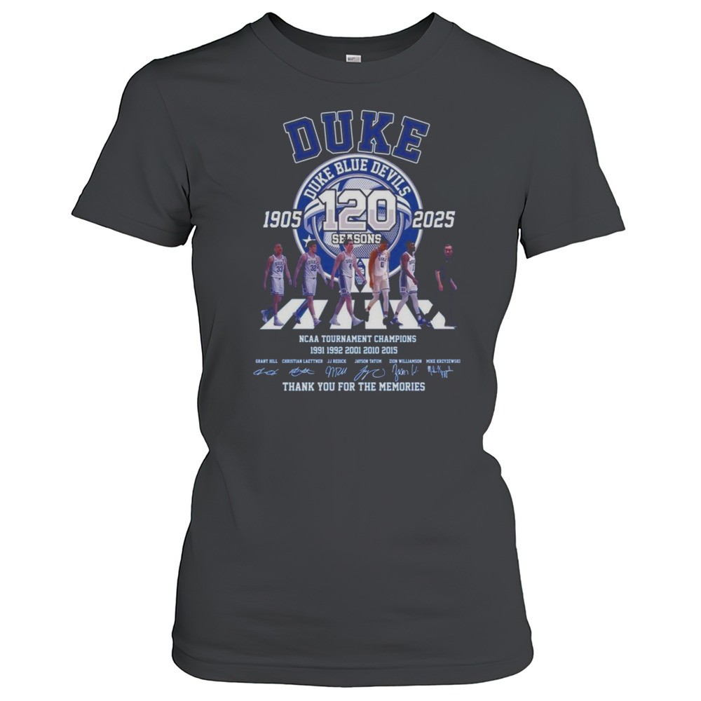 duke-blue-devils-120-seasons-1905-2025-thank-you-for-the-memories-ncaa-tournamen-lun2x3of Duke Blue Devils 120 Seasons 1905 2025 Thank You For The Memories NCAA Tournament Champions Signatures Shirt