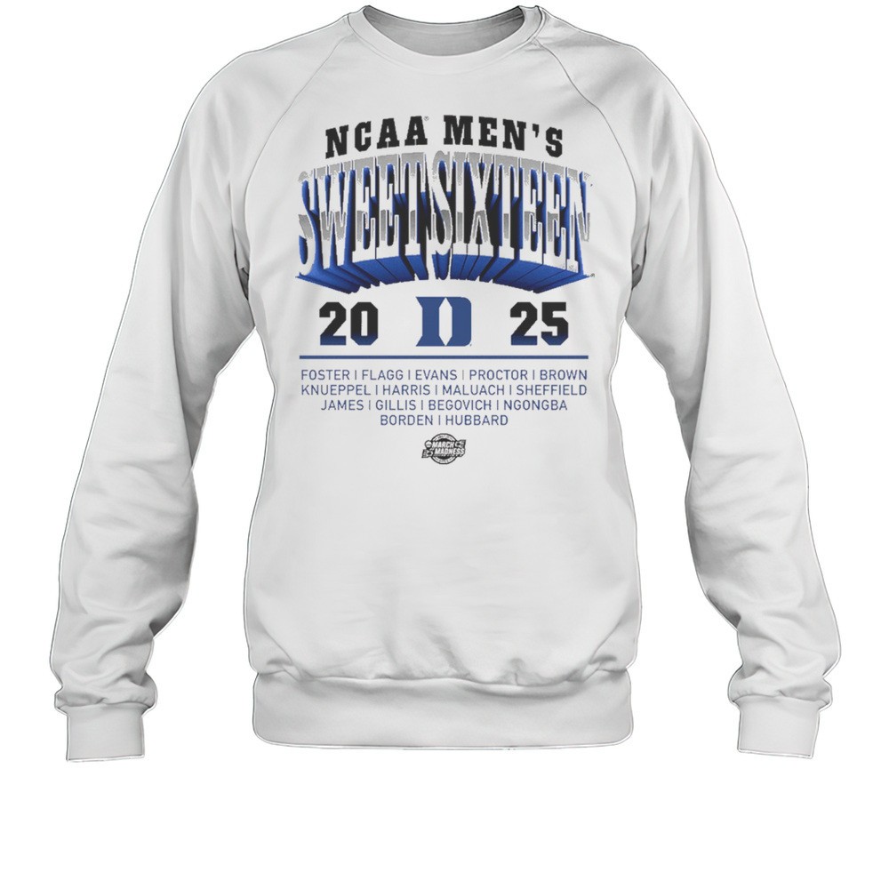 Duke Blue Devils 2025 NCAA Mens Basketball Sweet Sixteen March Madness Foster Flagg Evans T-shirt