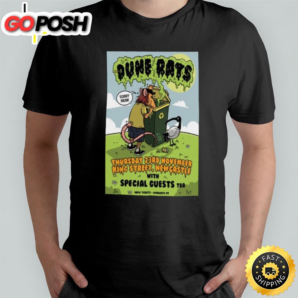 Dune Rats King Street New Castle Event Poster November 23 2025 T-shirt