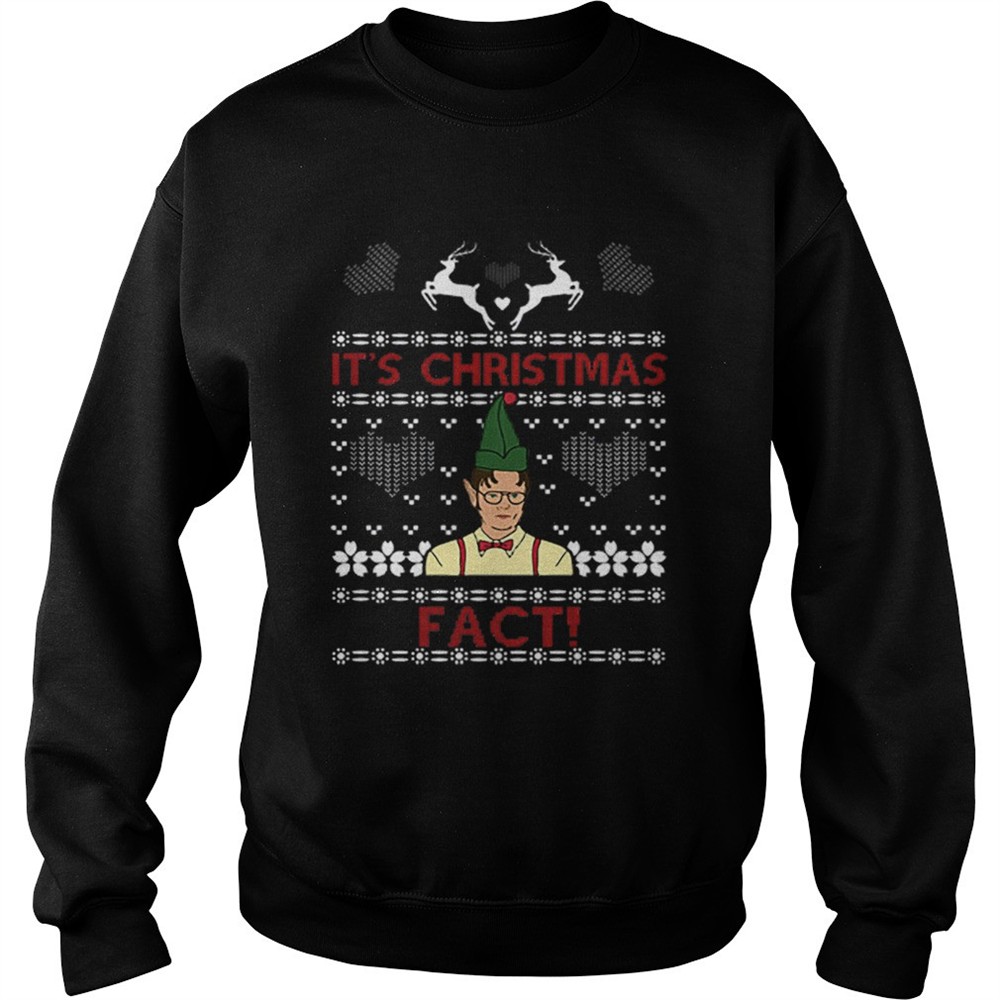 Dwight Schrute Its Christmas Fact Ugly Christmas shirt