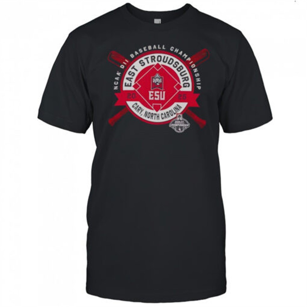 east-stroudsburg-university-warriors-ncaa-dii-baseball-championship-cary-north-c-fd5wsqp2 East Stroudsburg University Warriors NCAA DII Baseball Championship Cary North Carolina 2025 T-Shirt