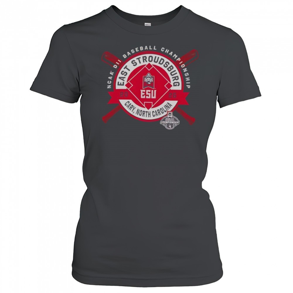 east-stroudsburg-university-warriors-ncaa-dii-baseball-championship-cary-north-c-fd5wsqp2 East Stroudsburg University Warriors NCAA DII Baseball Championship Cary North Carolina 2025 T-Shirt