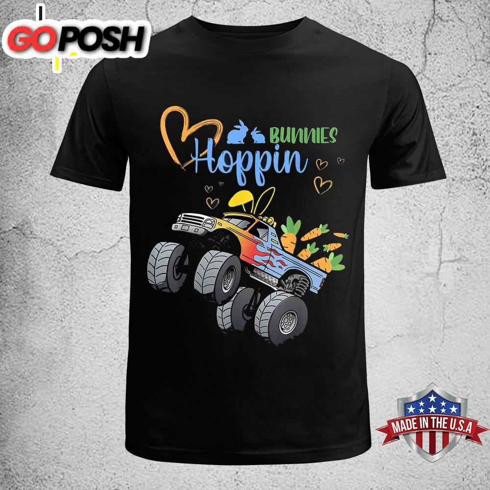 Easter Bunny Rabbit Monster Truck Toddler Boy Girl Kid Shirt, Easter Gifts For Teens