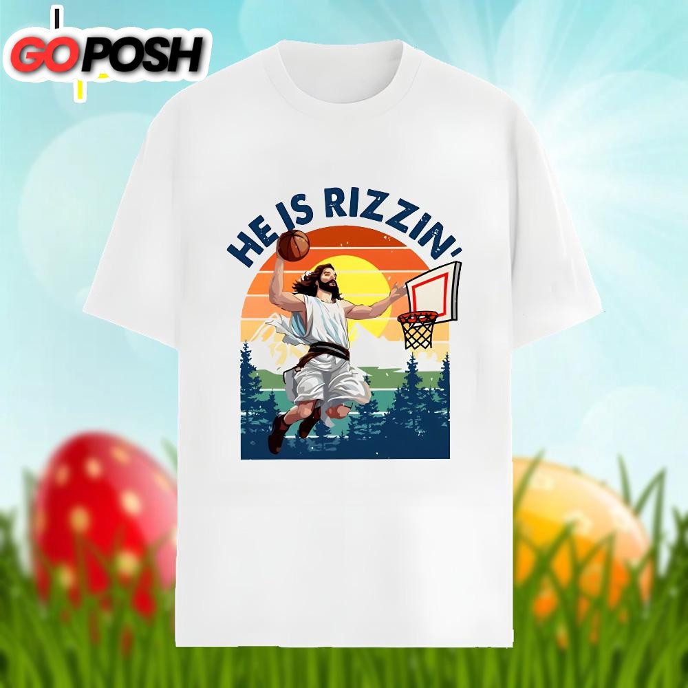 Easter Jesus He Is Rizzin Vintage Shirt